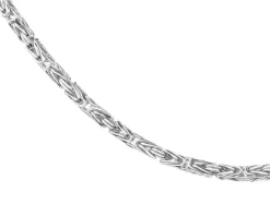 Łańcuszek srebrny - splot królewski