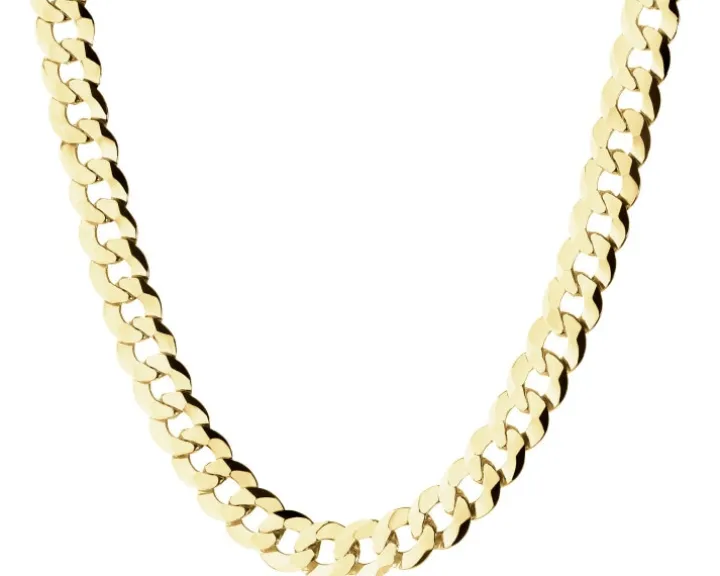 Łańcuszek srebrny pozłacany - pancerka