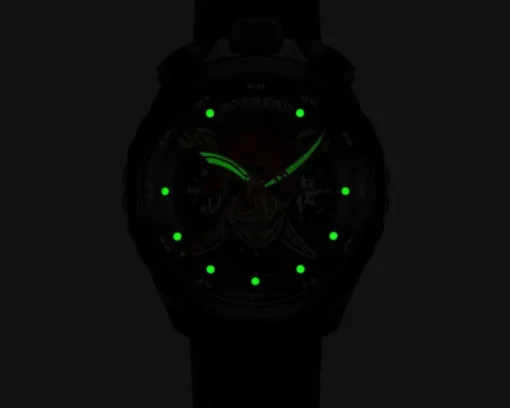Bomberg Pirate Skull Red