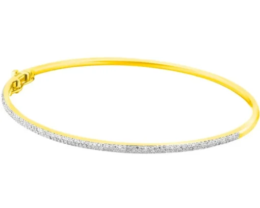 Bransoleta z żółtego złota z diamentami - 0,50 ct - próba 585