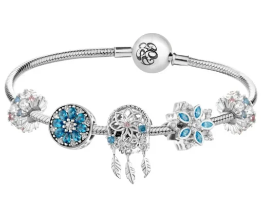 Bransoletka beads zestaw - kwiaty, łapacz snów