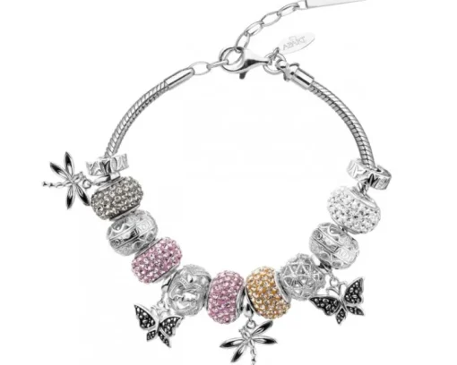 Bransoletka srebrna beads