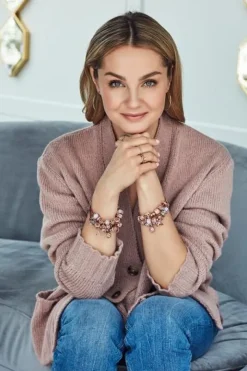 Bransoletka srebrna beads