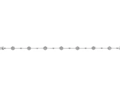 Bransoletka z białego złota z brylantami - 18 cm - 0,90 ct - próba 585