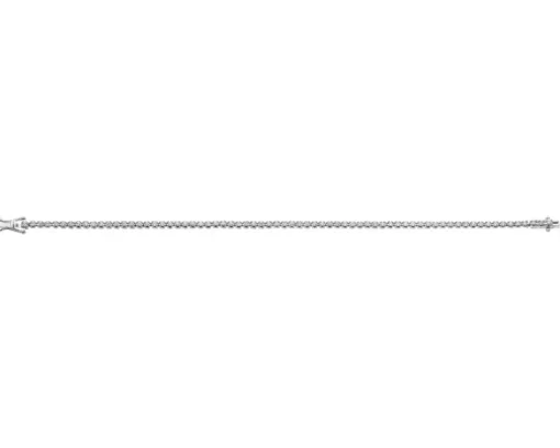 Bransoletka z białego złota z brylantami - 18 cm - 1,00 ct - próba 585