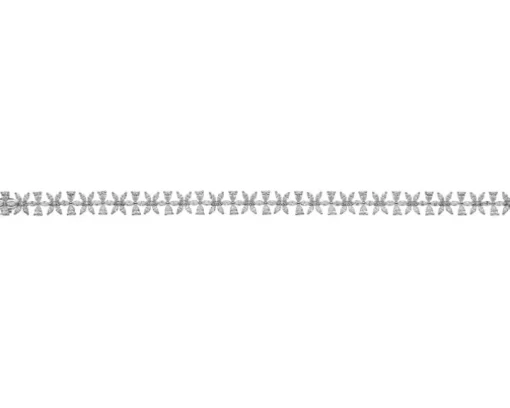 Bransoletka z białego złota z diamentami - kwiaty - 18 cm - 7,53 ct - próba 750