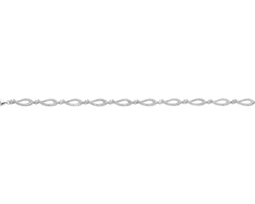 Bransoletka z białego złota z brylantami - 1,50 ct - próba 750