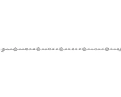 Bransoletka z białego złota z brylantami - 18 cm - 2,56 ct - próba 750