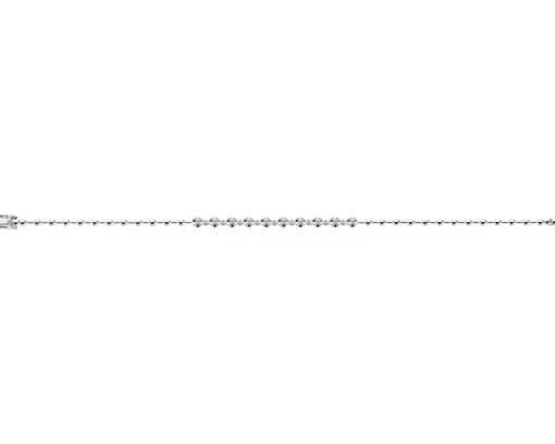 Bransoletka z białego złota z brylantami - 18 cm - 0,23 ct - próba 585