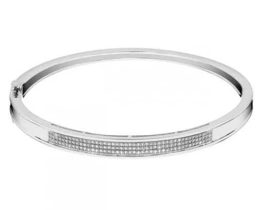 Bransoletka z białego złota z diamentami - 0,32 ct - próba 585
