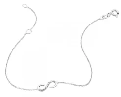Bransoletka z białego złota z brylantami - 19 cm - 0,23 ct - próba 585