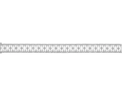Bransoletka z białego złota z brylantami - 18 cm - 3,18 ct - próba 585