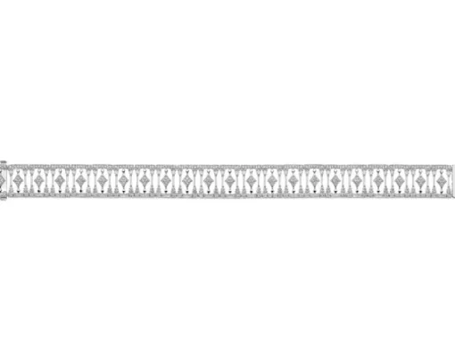 Bransoletka z białego złota z brylantami - 18 cm - 3,18 ct - próba 585