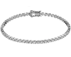 Bransoletka z białego złota z brylantami - 19 cm - 2,60 ct - próba 750