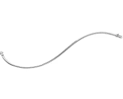 Bransoletka z białego złota z brylantami - 18 cm - 0,19 ct - próba 585