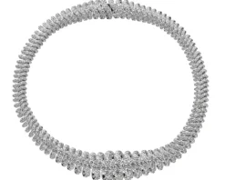 Bransoletka z białego złota z brylantami - 18 cm - 3,04 ct - próba 750