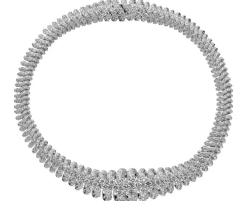 Bransoletka z białego złota z brylantami - 18 cm - 3,04 ct - próba 750