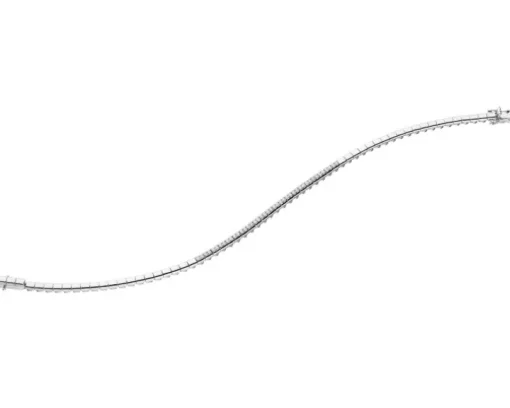Bransoletka z białego złota z brylantami - 18 cm - 0,36 ct - próba 585