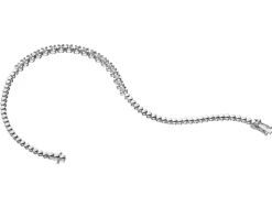 Bransoletka z białego złota z brylantami - 18 cm - 0,30 ct - próba 585