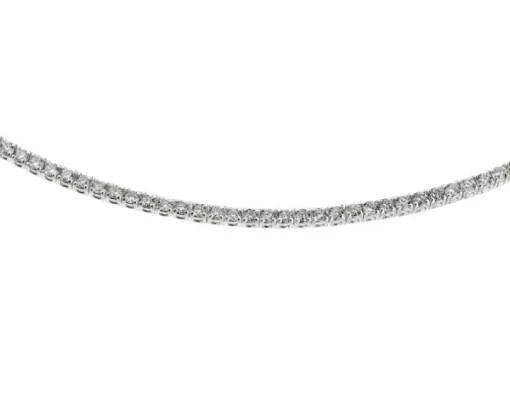 Bransoletka z białego złota z brylantami - 18 cm - 1,50 ct - próba 750