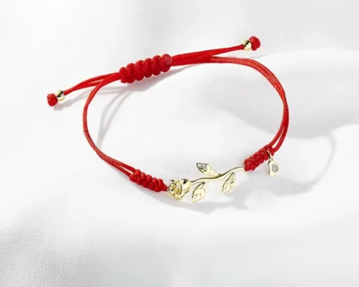 Bransoletka z elementami żółtego złota i diamentem - róża, serce - 0,005 ct - próba 375