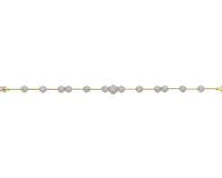 Bransoletka z żółtego i białego złota z brylantami - 19 cm - 1,75 ct - próba 585
