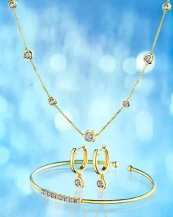 Bransoletka z żółtego i białego złota z diamentami - 0,03 ct - próba 585