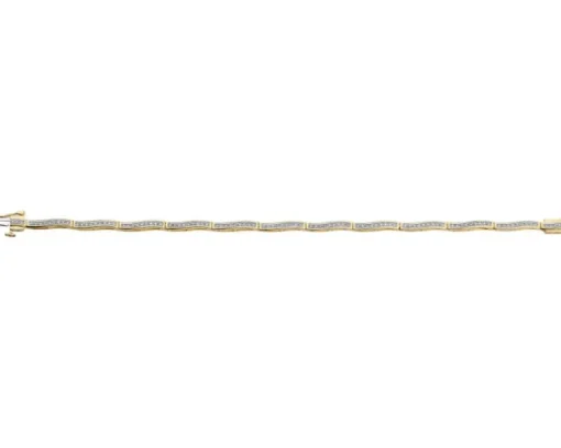 Bransoletka z żółtego złota z diamentami - 0,30 ct - próba 585