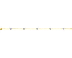 Bransoletka z żółtego złota z brylantami - 18 cm - 0,31 ct - próba 585