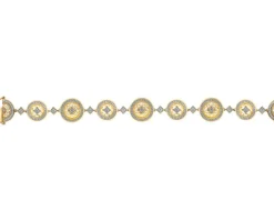 Bransoletka z żółtego złota z diamentami - 18 cm - 0,99 ct - próba 585