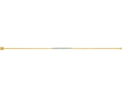 Bransoletka z żółtego złota z brylantami - 19 cm - 0,08 ct - próba 585
