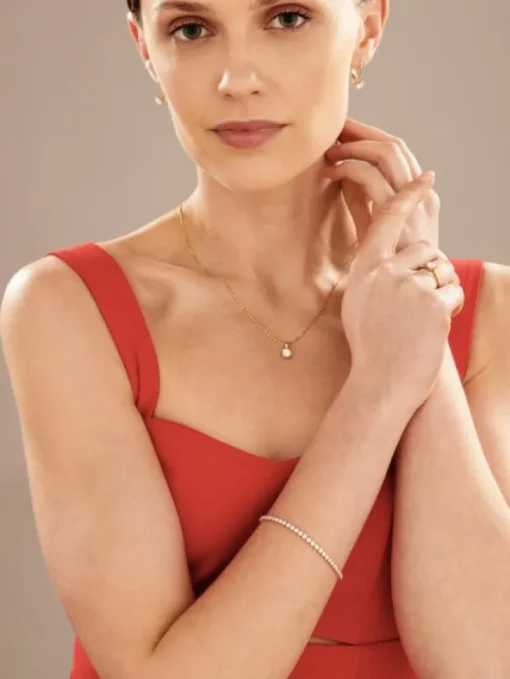 Bransoletka z żółtego złota z diamentami - 18 cm - 1,74 ct - próba 585
