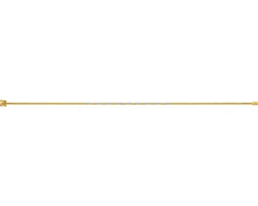 Bransoletka z żółtego złota z diamentami - 18 cm - 0,17 ct - próba 375