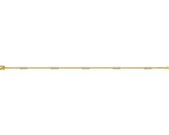 Bransoletka z żółtego złota z brylantami - 18 cm - 0,29 ct - próba 585