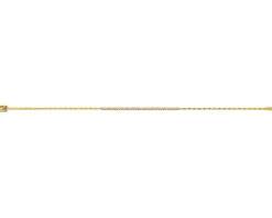 Bransoletka z żółtego złota z brylantami - 18 cm - 0,07 ct - próba 585