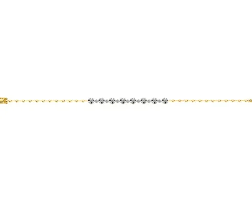 Bransoletka  z żółtego złota z brylantami - 1,58 ct - próba 585