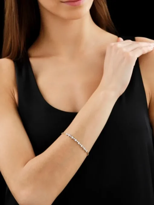 Bransoletka  z żółtego złota z brylantami - 1,58 ct - próba 585