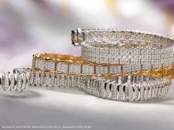 Bransoletka z żółtego złota z diamentami - 19 cm - 0,78 ct - próba 585