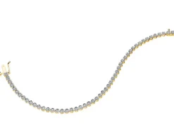 Bransoletka z żółtego złota z brylantami - 18 cm - 2,50 ct - próba 585