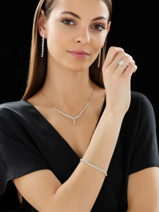 Bransoletka z żółtego złota z brylantami - 18 cm - 2,00 ct - próba 585