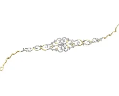 Bransoletka z żółtego złota z diamentem - 0,004 ct - próba 375