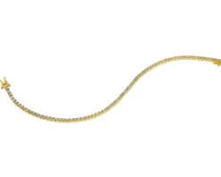 Bransoletka z żółtego złota z brylantami - 18 cm - 3,00 ct - próba 585