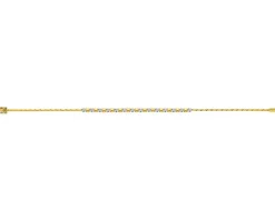 Bransoletka z żółtego złota z brylantami - 19 cm - 0,16 ct - próba 585