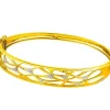 Bransoletka z żółtego złota z diamentami - 0,05 ct - próba 585