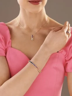 Bransoletka z żółtego złota z brylantami - 18 cm - 3,55 ct - próba 585
