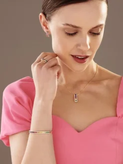 Bransoletka z żółtego złota z brylantami - 18 cm - 3,55 ct - próba 585