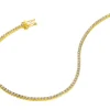 Bransoletka z żółtego złota z brylantami - 18 cm - 1,50 ct - próba 750