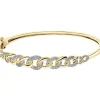 Bransoletka z żółtego złota z  diamentami - 0,50 ct - próba 585