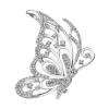 Broszka - zawieszka z białego złota z brylantami - motyl - 1,25 ct - próba 750