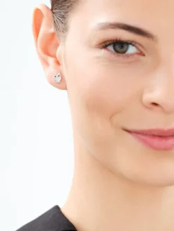 Kolczyki srebrne z cyrkoniami - sowy